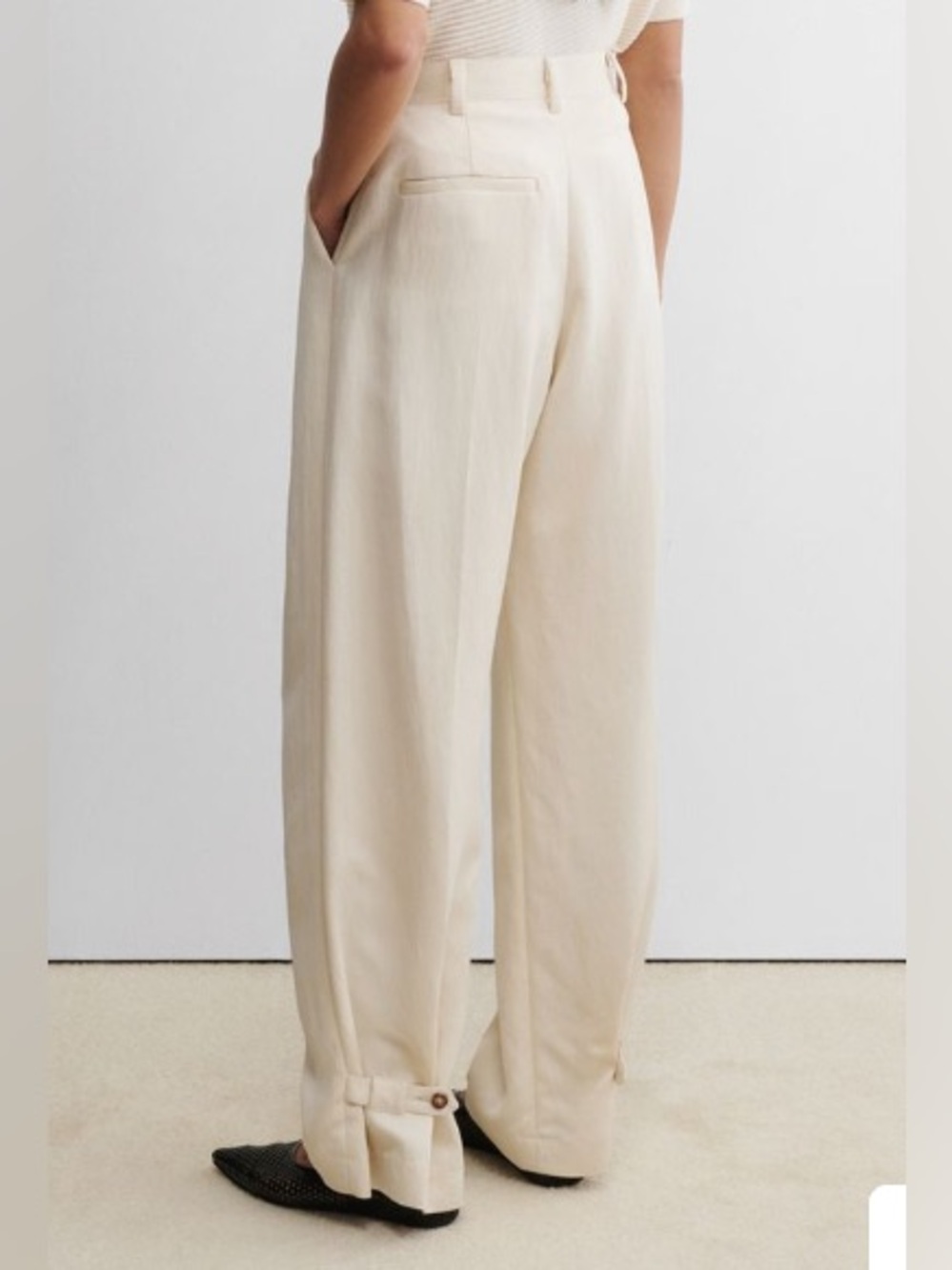 NWT Rachel Comey Cream Satin Pant - Picture 2 of 5